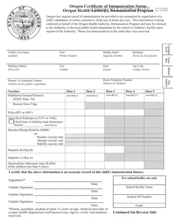 Free Oregon 53 05A PDF Form