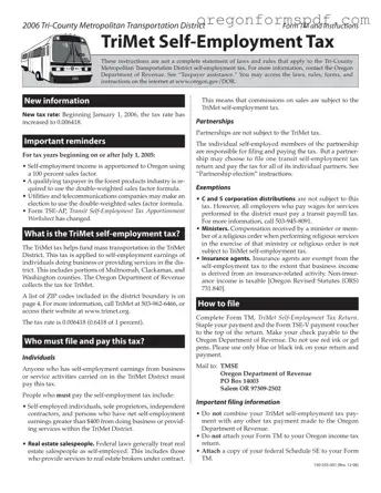 Free Oregon Tm 230 PDF Form